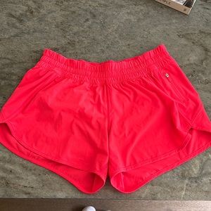 lululemon midrise track shorts 3” and size 10